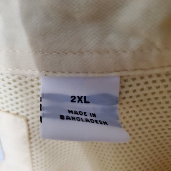 World Wide Sportsman Vented Fishing Shirt Mens Yellow Short Sleeve, 2X - Picture 4 of 6